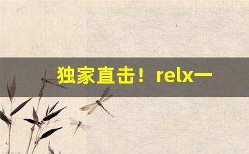 独家直击！relx一手货源代理“敦庞之朴”