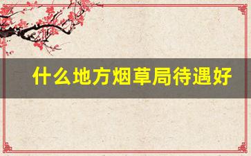 什么地方烟草局待遇好-县级烟草局待遇很差吗
