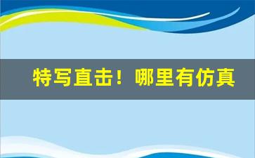 特写直击！哪里有仿真烟买“感激涕零”