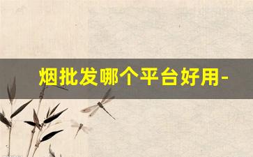烟批发哪个平台好用-烟批发供应商同城