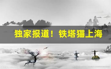 独家报道！铁塔猫上海哪里能买到“格高意远”
