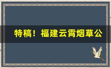 特稿！福建云霄烟草公司“变动不居”