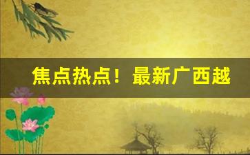 焦点热点！最新广西越南私香烟货源“佛口蛇心”