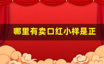 哪里有卖口红小样是正品的-专柜能买到口红小样吗