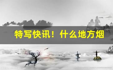 特写快讯！什么地方烟最便宜“碧血丹心”