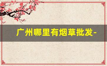 广州哪里有烟草批发-广州最大批发饮料在哪