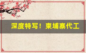 深度特写！柬埔寨代工烟测评“重足而立”