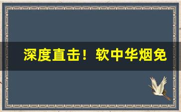 深度直击！软中华烟免税店能带几条“夺席谈经”