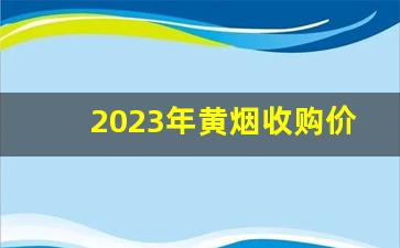2023年黄烟收购价格表-谁有2025年收烟价格表