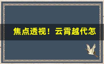 焦点透视！云霄越代怎么买“车在马前”