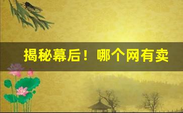 揭秘幕后！哪个网有卖真烟“断圭碎璧”