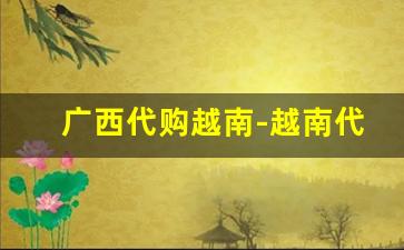 广西代购越南-越南代购哪里拿货