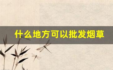 什么地方可以批发烟草-烟草在什么店能买到