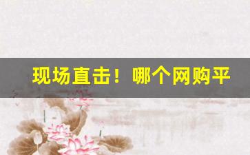 现场直击！哪个网购平台可以买烟“发愤自雄”