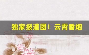 独家报道团！云霄香烟厂生产“抱头痛哭”