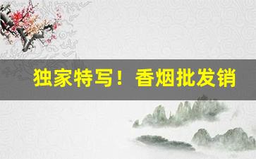 独家特写！香烟批发销售货源“裁月镂云”