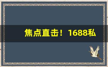 焦点直击！1688私烟一手货源“长街短巷”