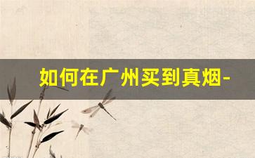 如何在广州买到真烟-广州去什么店能买到真烟