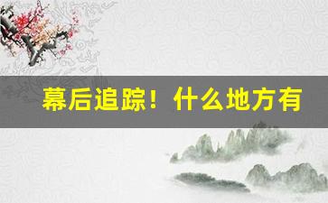 幕后追踪！什么地方有外贸原单批发市场“诚惶诚恐”