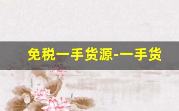 免税一手货源-一手货源的东西都有点小贵