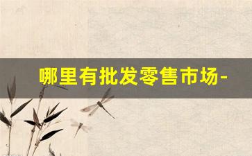 哪里有批发零售市场-哪里有新开业的批发市场