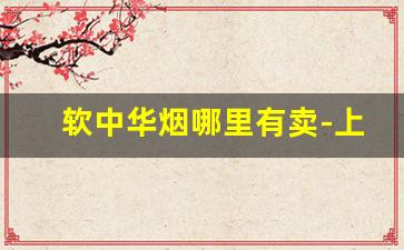 软中华烟哪里有卖-上海软中华烟的价格