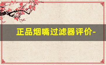 正品烟嘴过滤器评价-正品烟嘴过滤器可反复使用的