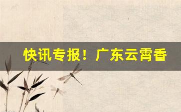 快讯专报！广东云霄香烟一手货源代理“若明若暗”