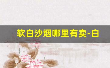 软白沙烟哪里有卖-白沙烟全国都有卖吗