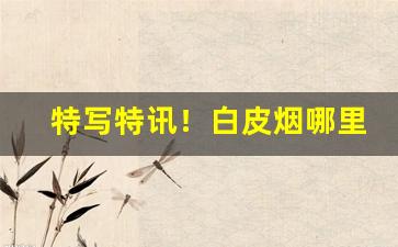 特写特讯！白皮烟哪里可以买到“十年寒窗”