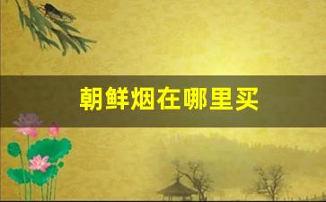 朝鲜烟在哪里买