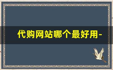 代购网站哪个最好用-代购网站哪个平台最好