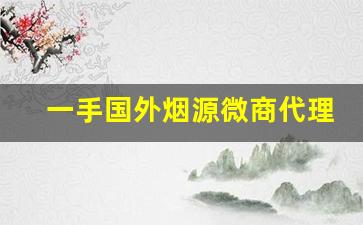 一手国外烟源微商代理-外国烟代销怎么做