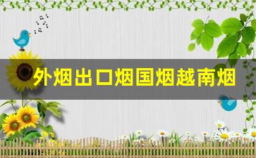 外烟出口烟国烟越南烟爆珠烟批发代理-外贸出口烟专卖