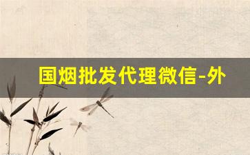 国烟批发代理微信-外烟批发销路