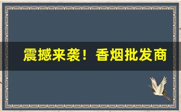 震撼来袭！香烟批发商招商中“拔帜易帜”