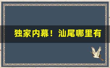 独家内幕！汕尾哪里有烟买“草草不恭”