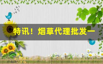 特讯！烟草代理批发一手货源厂家直销“功成弗居”