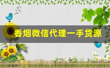 香烟微信代理一手货源-烟批发给同行