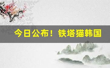 今日公布！铁塔猫韩国免税“博览五车”