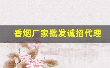 香烟厂家批发诚招代理-烟批发供应商定制