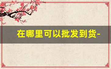 在哪里可以批发到货-在哪能买到批发市场的货