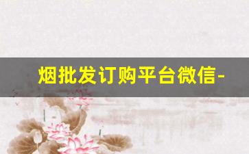 烟批发订购平台微信-烟的订购平台